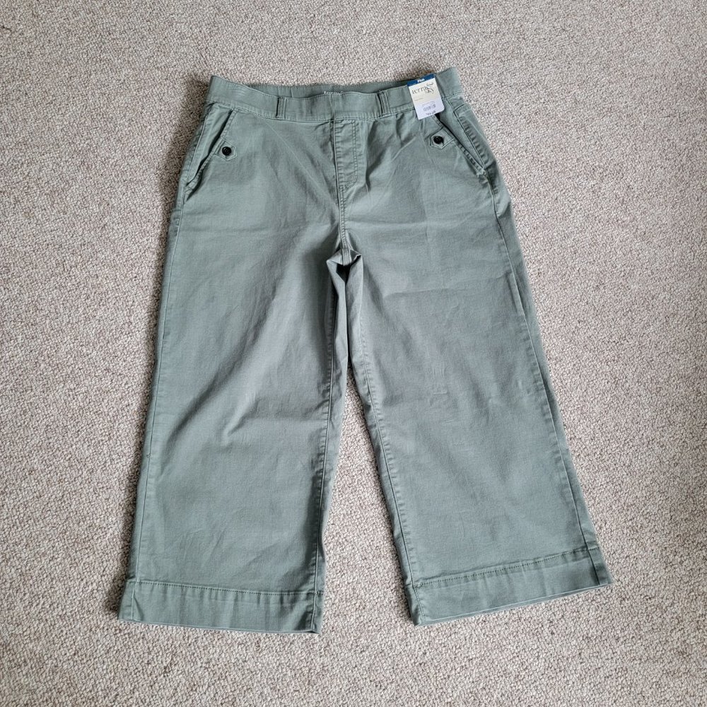 NWT Terra & Sky Women's Plus Size Pull-On Wide-Leg Pants Size 0X (14W) - Picture 2 of 8
